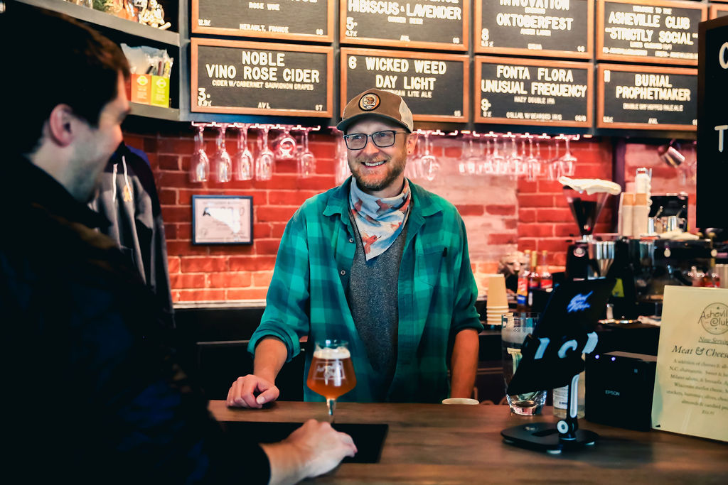 Guest closing their tab on bar POS system