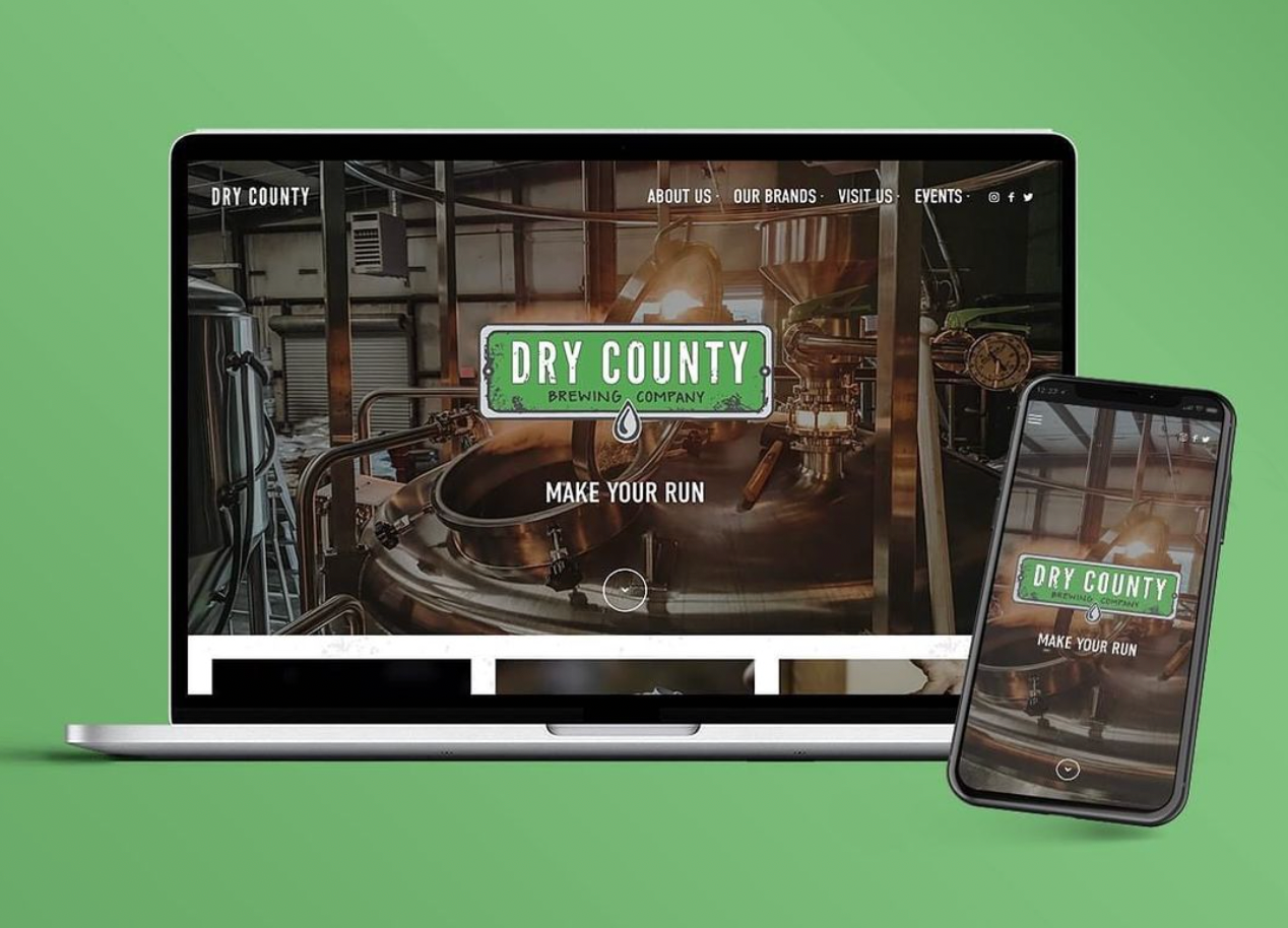 Craftpeak's design of Dry County Brewing website