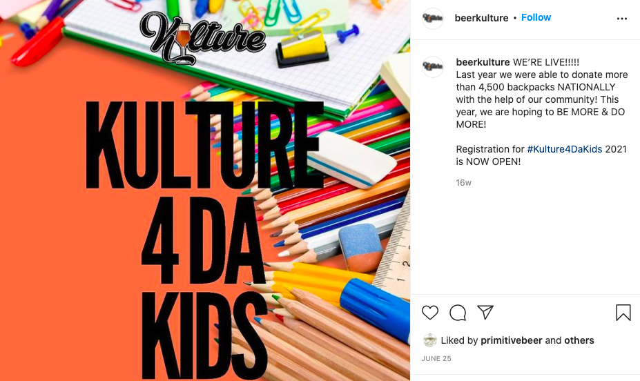 Beer Kulture and their Kulture 4 Da Kids program