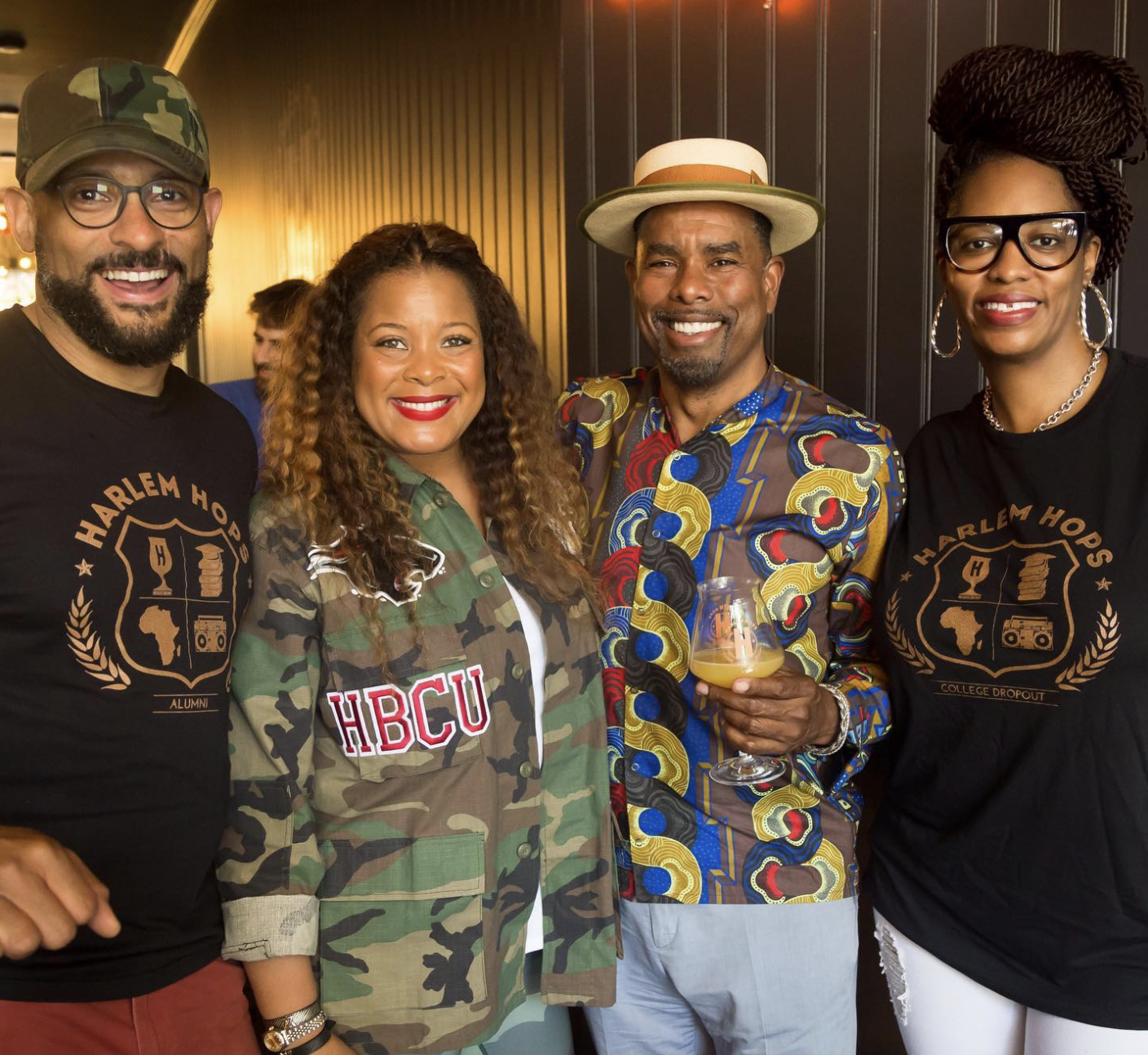 Harlem Hops founders with Garrett Oliver, Head Brewer at Brooklyn Brewing