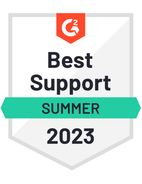 G2 Best Support badge: Summer 2023